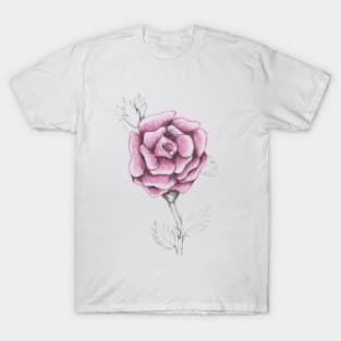 Hand drawn rose T-Shirt